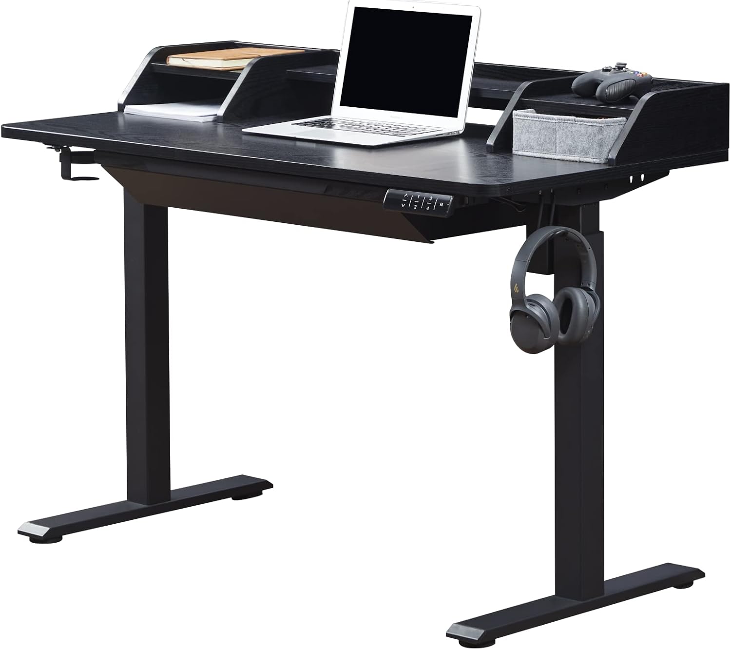 kowo Electric Height Adjustable Standing Desk with Hutch