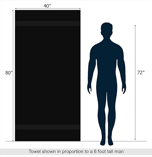 Miniatura 3 de COTTON CRAFT Hotel Spa - Juego de 2 toallas de baño de lujo, extra grandes, 40 x 80 pulgadas, peso pesado de 700 GSM, 2 capas, algodón hilado en