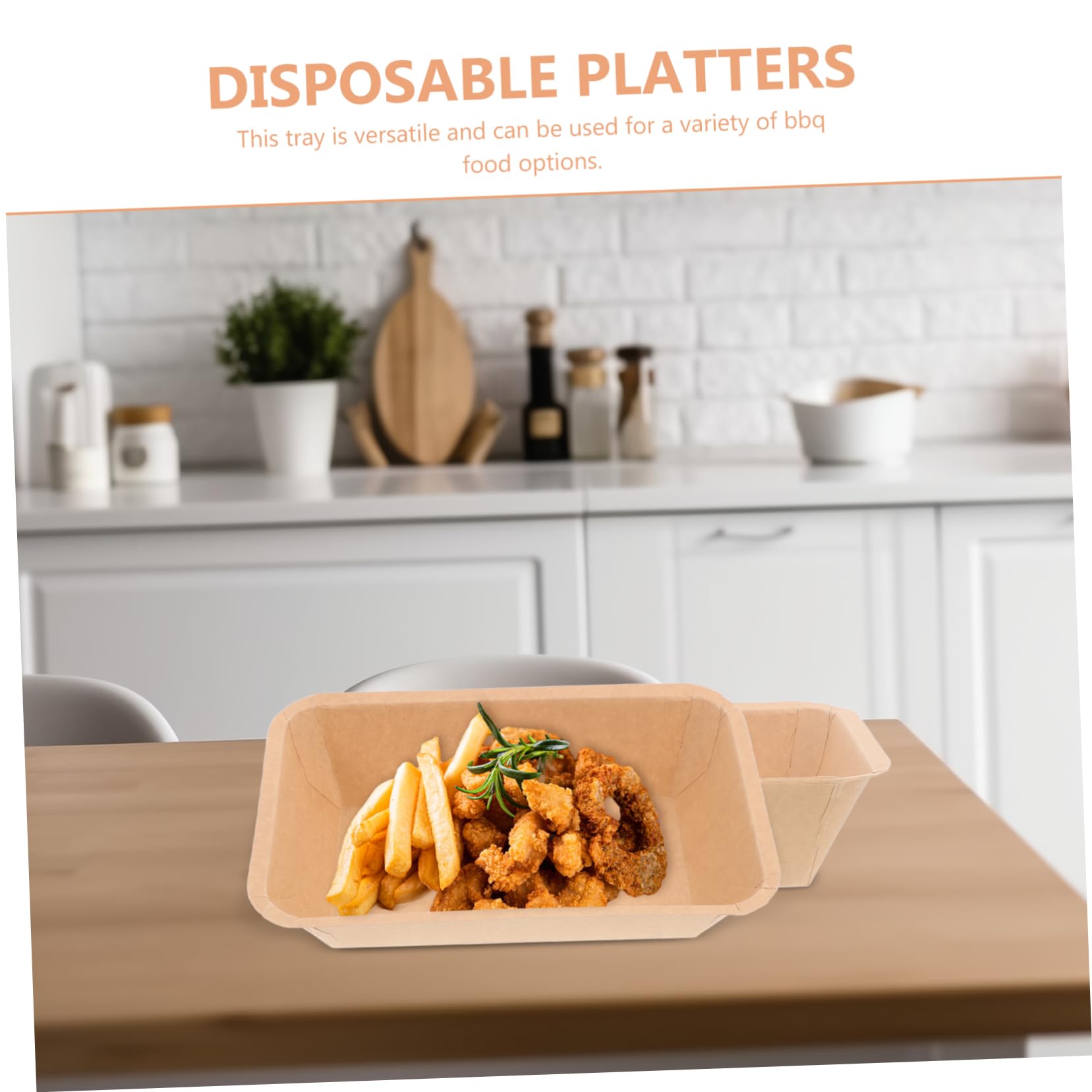 PRETYZOOM 50pcs Paper Plate Party Plates Tray Crawfish Platter for Serving Stackable Outdoor Big Take Out Food Plate Seafood Khaki