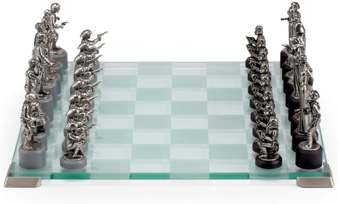 Royal Selangor Hand Finished Star Wars Collection Pewter Star Wars Classic Chess Set Gift for 2 players