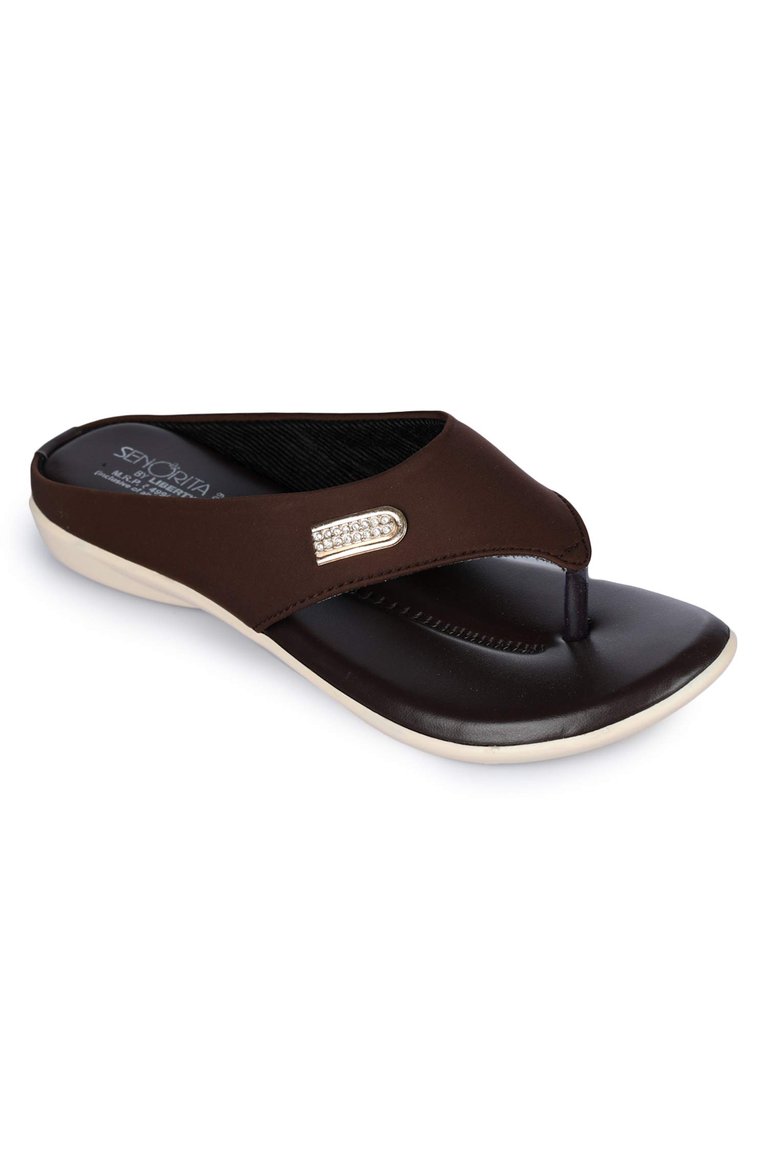 Liberty Girls Tiptopp Ladies Casual Brown Thong Slippers (Mk-09-Brown-Lycra_3/36),2 UK