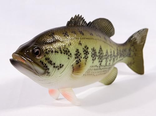 Miniatura 2 de Star International Estatua de pie pintada a mano con gran boca, pez lubino, 12 pulgadas, color rojo