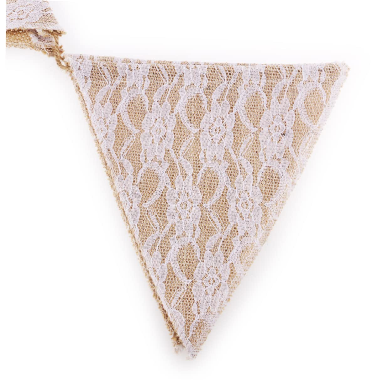Abaodam 36stücke Spitzen-burlap-dreiecksflaggen Für Hochzeitsfeiern Dekoratives Banner Mit Floralen Akzenten Für Innen Und Außenanlässe Pro Flagge