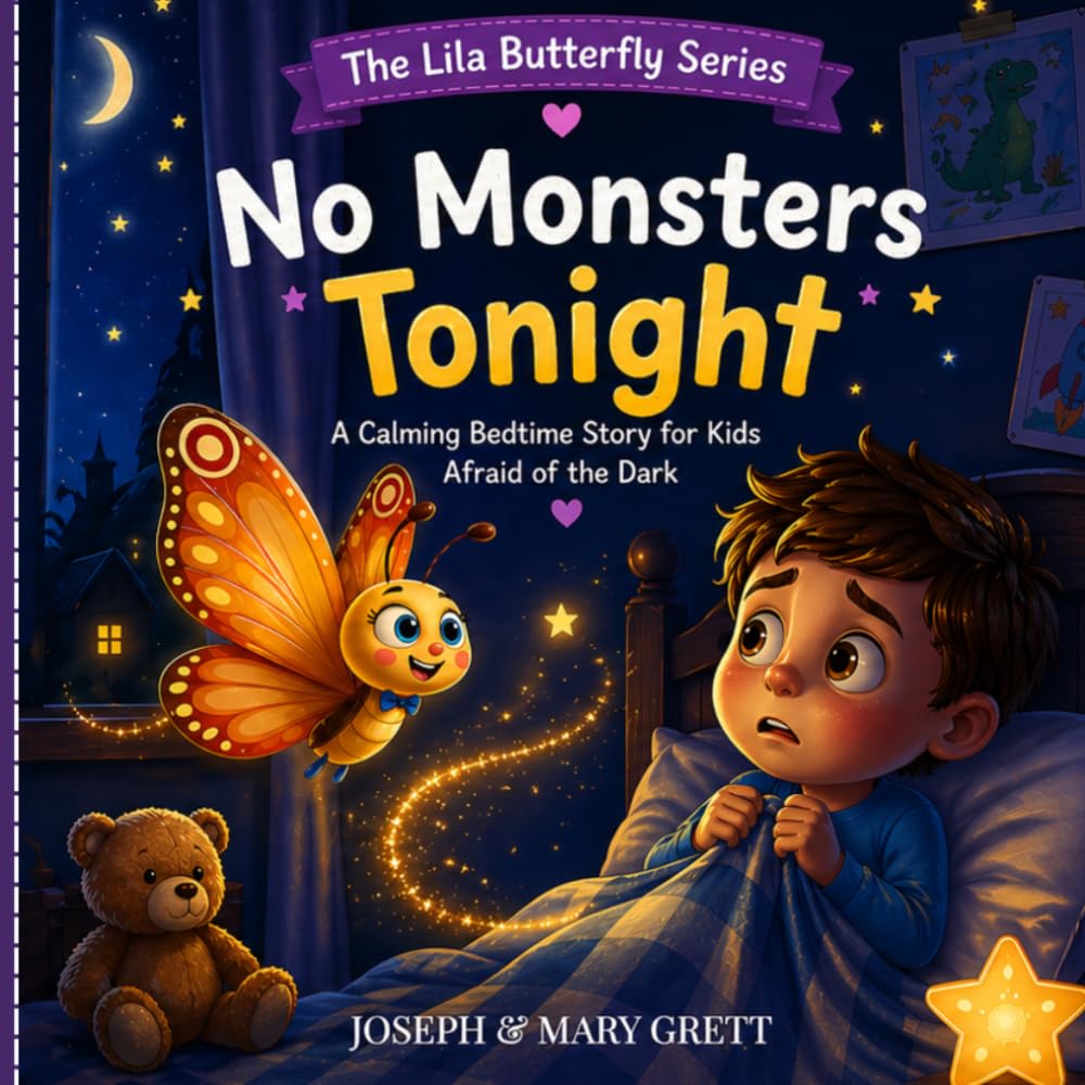 No Monsters Tonight: A Calming Bedtime Story for Kids Afraid of the Dark | Guided Breathing Exercises to Help Children Ages 3-8 Sleep Without Fear | ... Fears (Lila The Brave Butterfly Series)