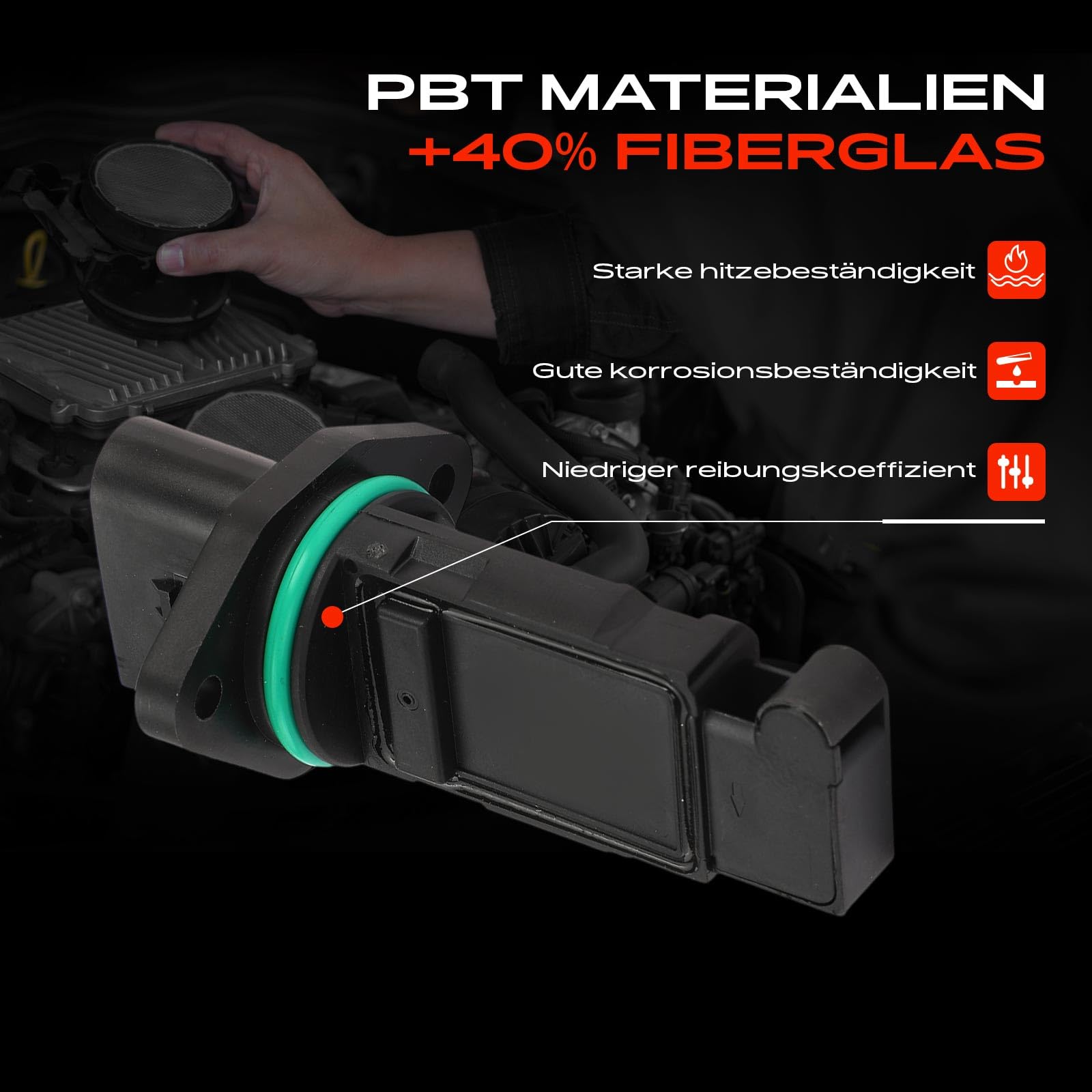 Frankberg Luftmassensensor 5-Polig Kompatibel mit A3 8L1 1.9L 2000-2003 L.u.p.o 60 6X1 1.4L 1999-2005 E.O.S 1F7 1F8 2.0L 2006-2008 O.c.t.a.v.i.a I 1U2 1.9L 1996-2010 Replace# 07C906461X