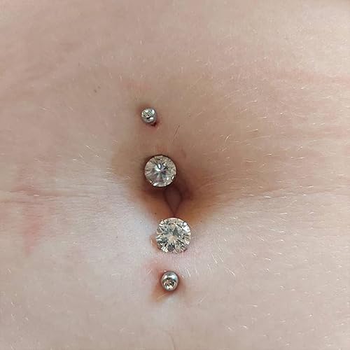 Miniatura 6 de JIESIBAO Juego de 15 piercings de 14 G, agujas de perforación y abrazaderas de piercing triangulares, pinzas ranuradas para ombligo, anillo de