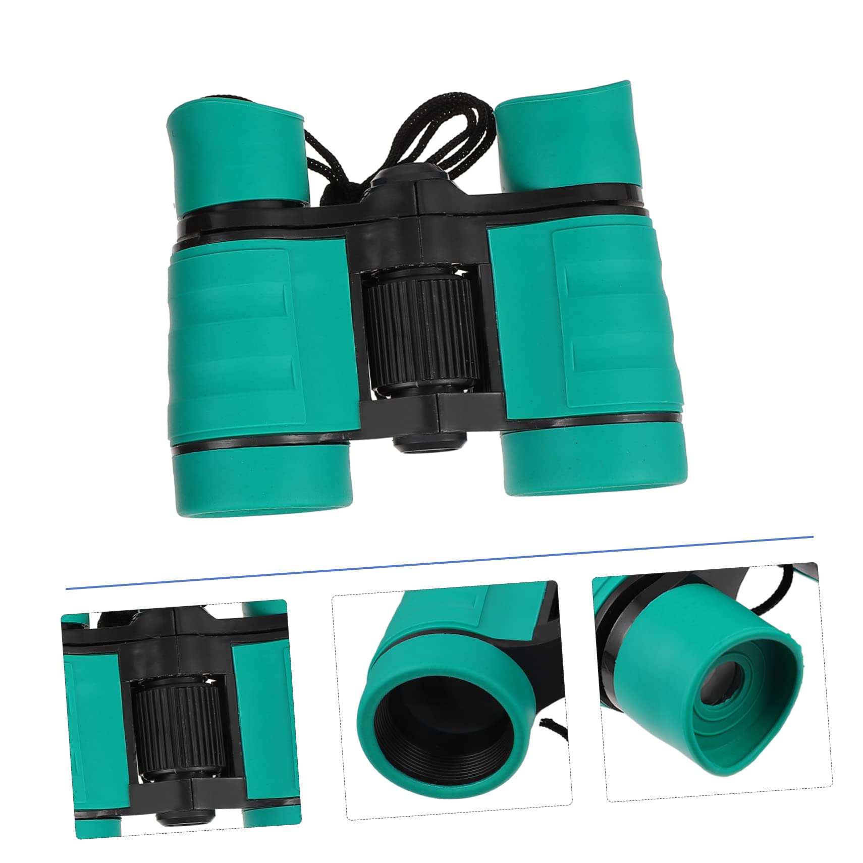 OSALADI 3piezas Prismáticos Compactos Niño Niña Binoculares Portátiles De Alta Definición para Observación De Aves y Actividades Al Aire Verano y Excursiones