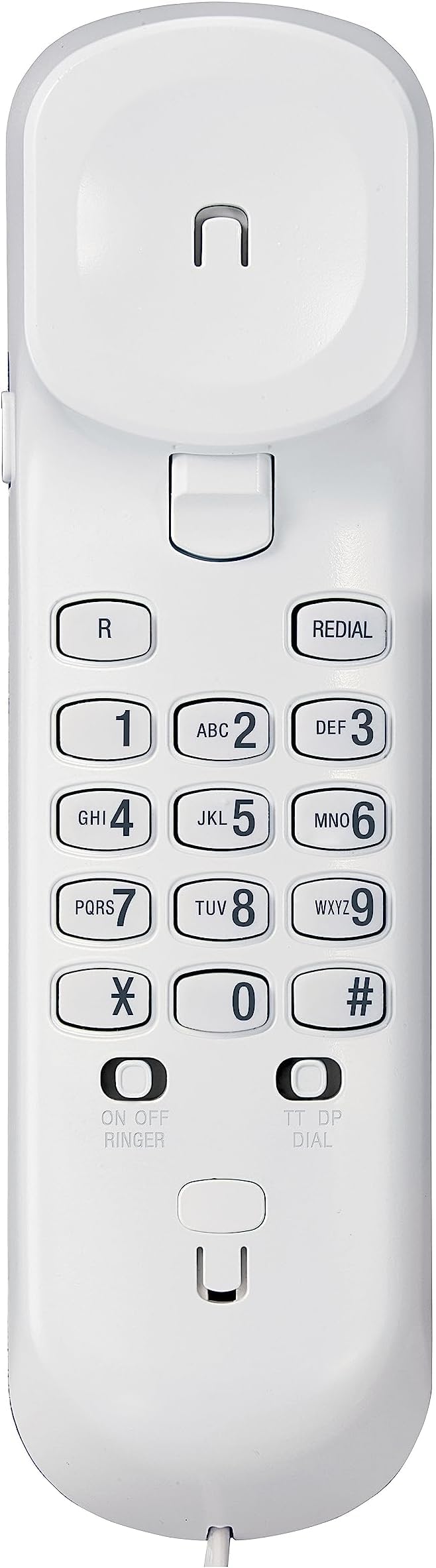 VTech CD1100 Téléphone Filaire Fixe Mural avec Touche de Recomposition, Contrôle Sonnerie et Volume