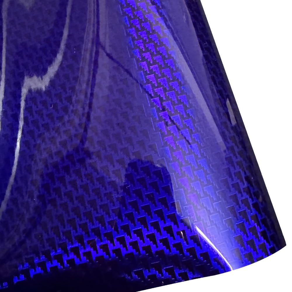 Covering carbone bleu brillant pour masquer les rayures et rénover la voiture