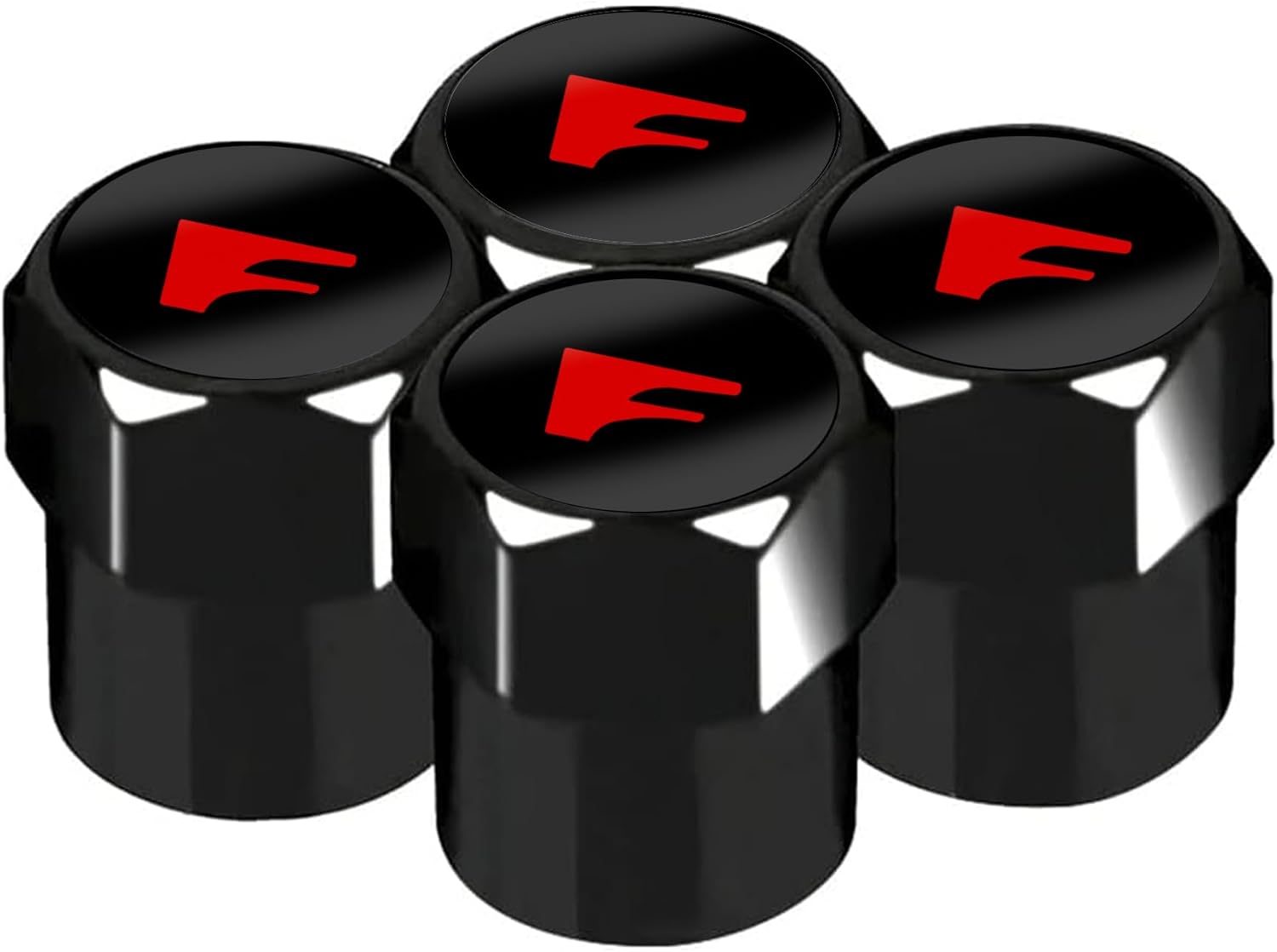 Tire Valve stem caps Compatible with F Sport-fit F Sport Car Accessories for car Tire stem Caps.(Black-F)