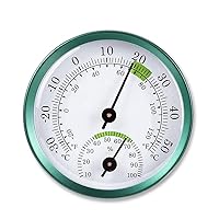 Vista 1 de Termómetro de acero inoxidable 2 en 1, higrómetro, medición automática, termómetro de humedad, mini termómetro de habitación para sala de estar