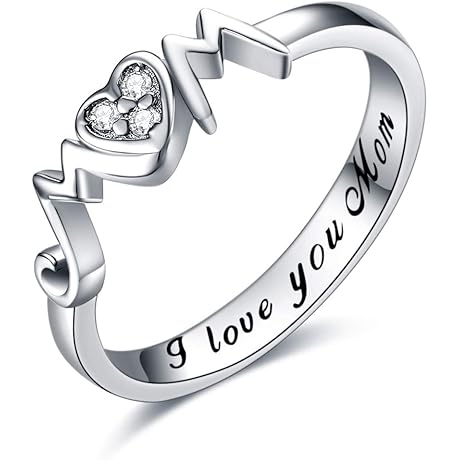 Stunning Mom Rings for Women, a Cherished Symbol of Maternal Love in Sterling Silver