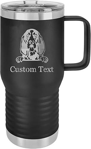 20-Ounce Vacuum Insulated Stainless Steel Tumbler Customized Double-Walled Laser Engraved Coffee Closing Travel Dog Mug, Bluetick Coonhound, 20-Ounce Vacuum Insulated Stainless Steel Tumbler Customized Double-Walled Laser Engraved Coffee Closing Travel Dog Mug, Bluetick Coonhound,