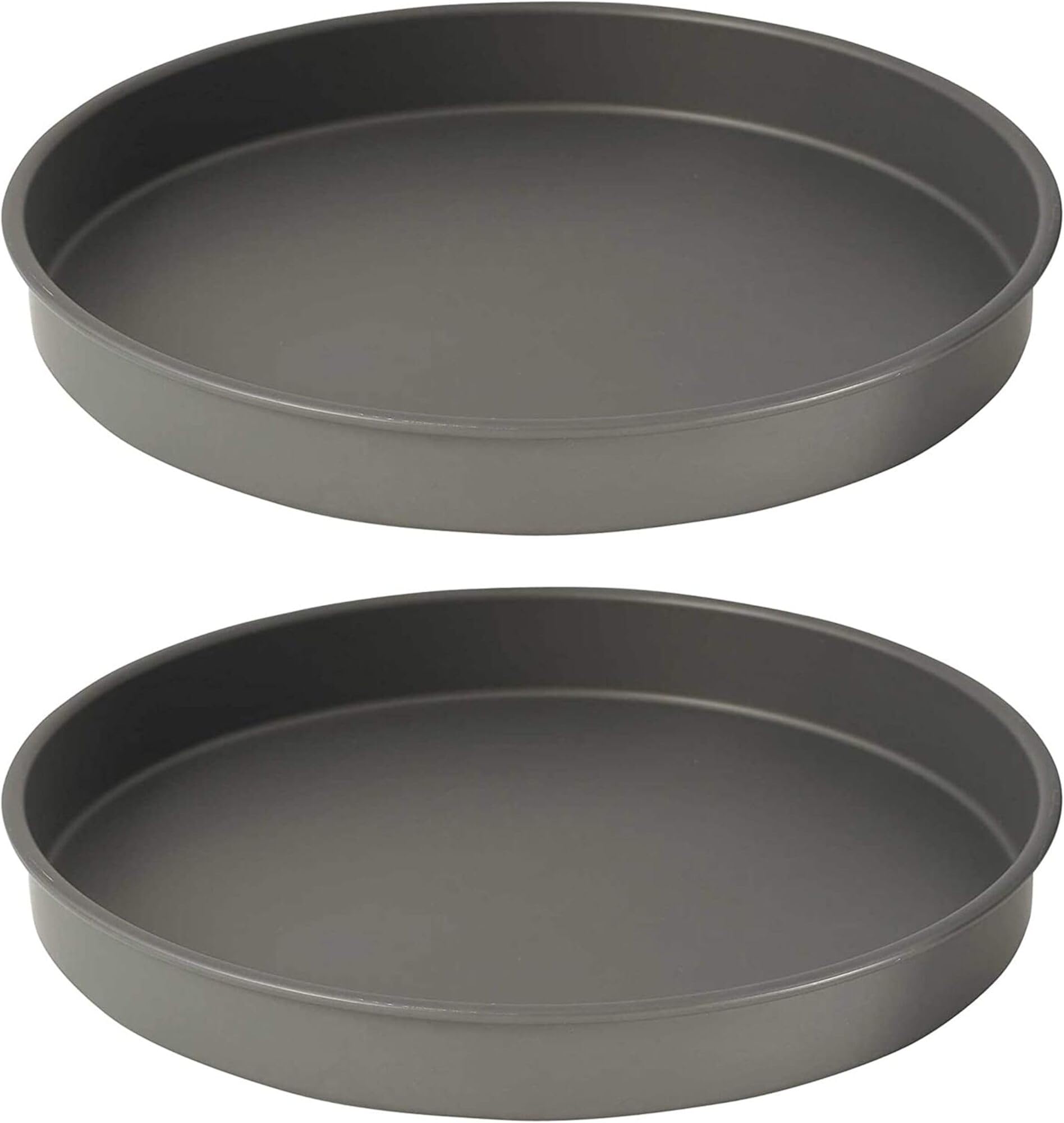 HAC-162 Round Cake Pan by Winco – 16.0 inches, Aluminum, Black, Pack of 2
