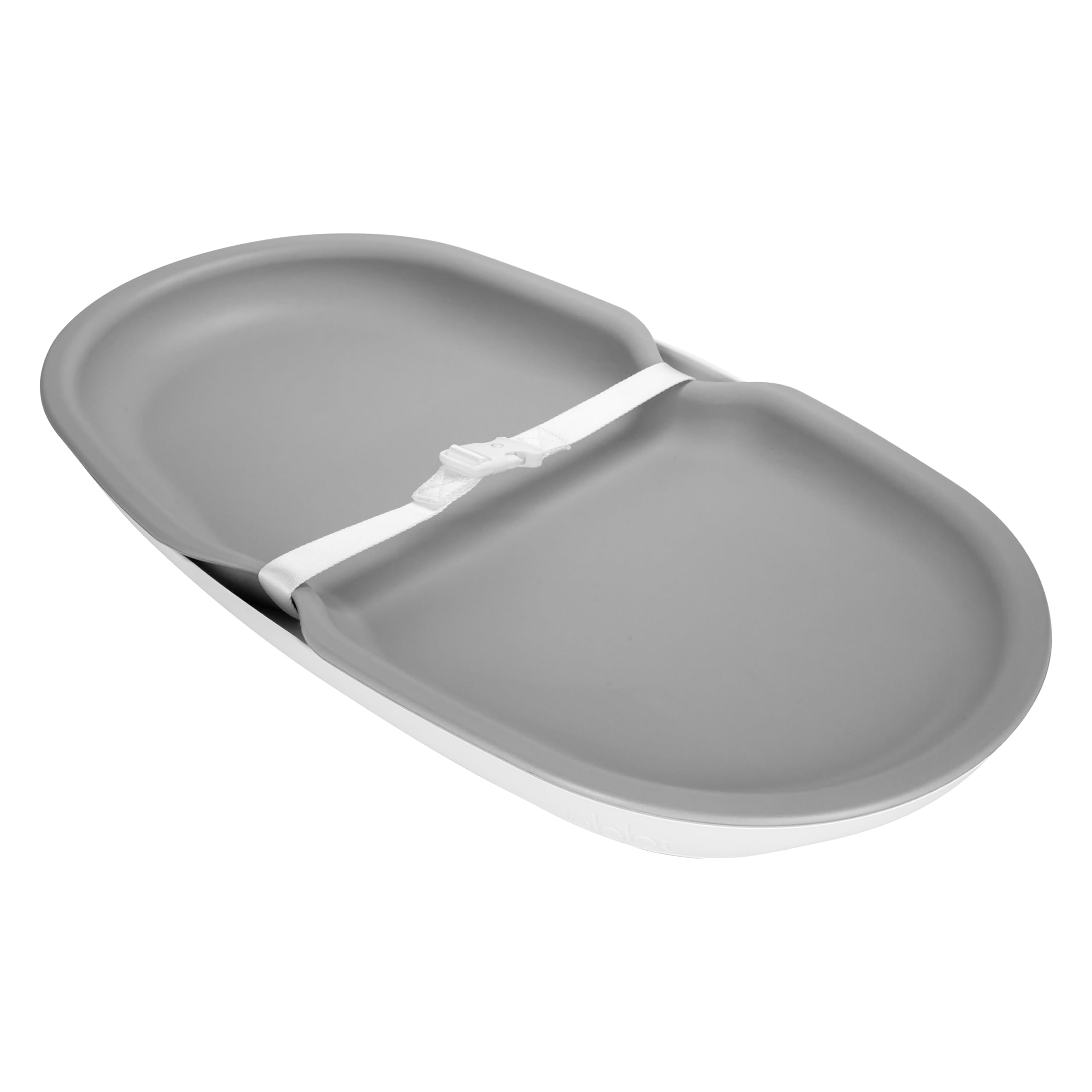 Ubbi Baby Foam Changing Pad, Easy to Clean, Lightweight, Waterproof, Includes Safety Strap and Non-Skid Base, Gray