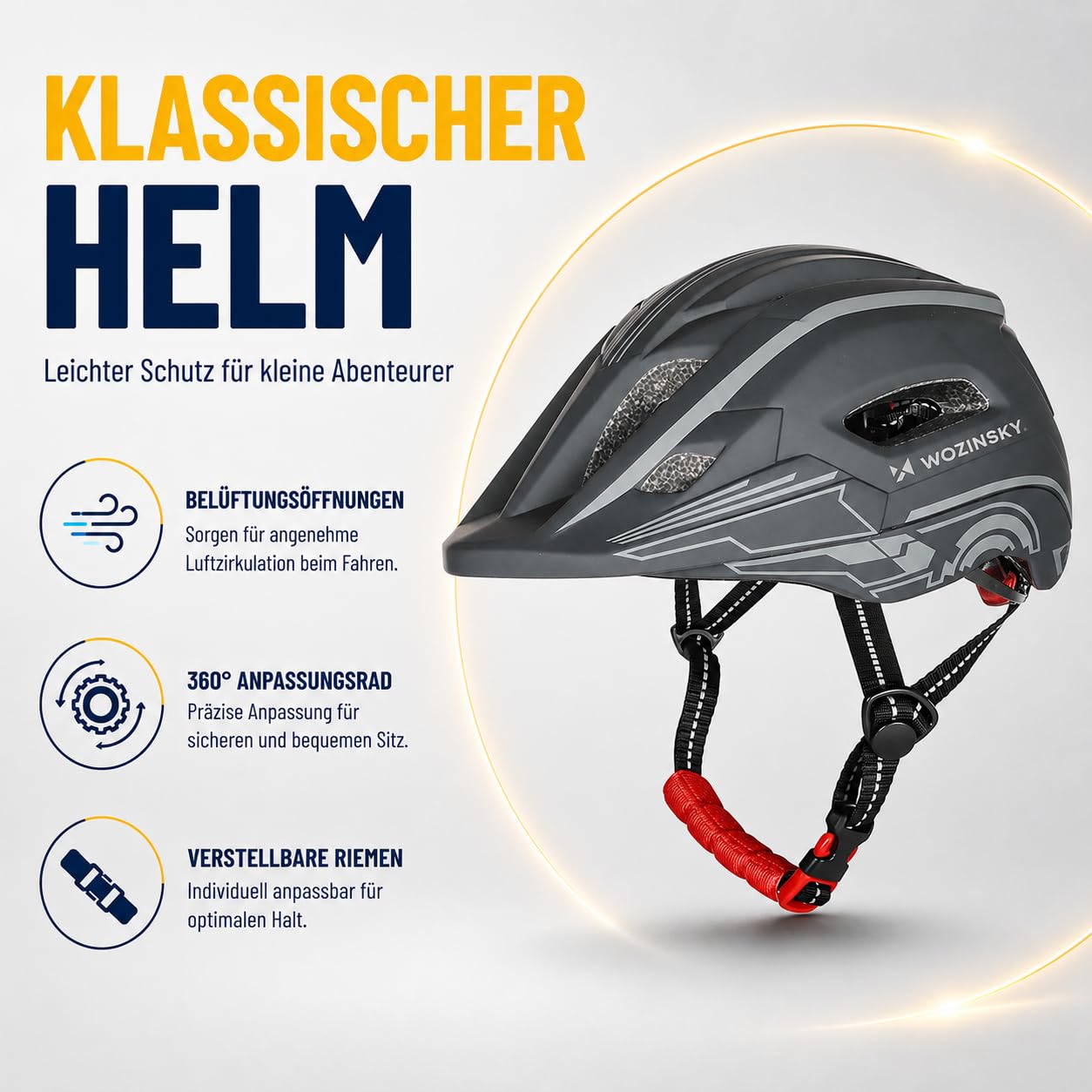 Fullface Kinderhelm MTB Fahrradhelm Helm für Radfahren Wozinsky Größe S 52-56 cm