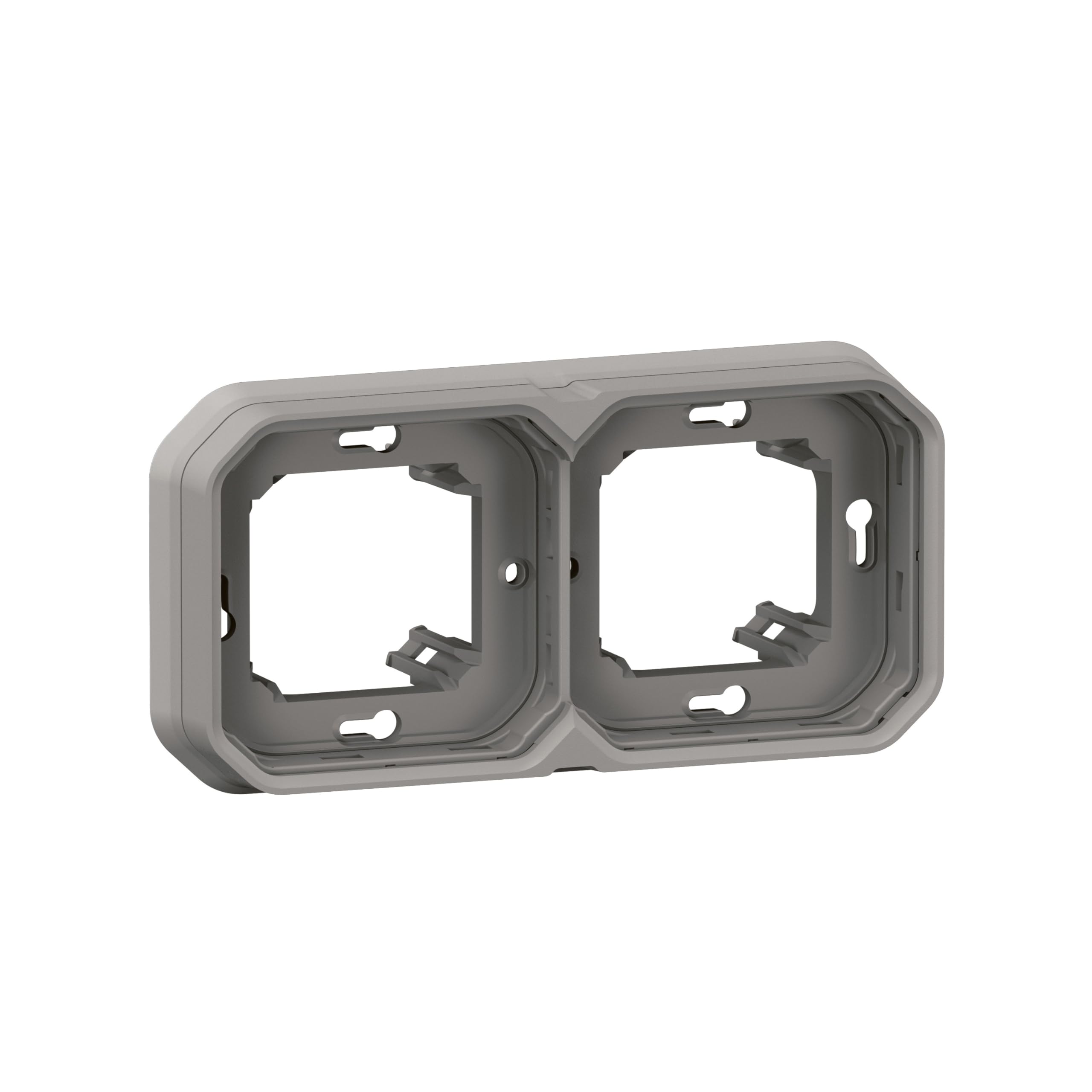 Legrand Plexo Plaque d'Encastrement 2 Postes Horizontal ou Vertical Gris 069683L