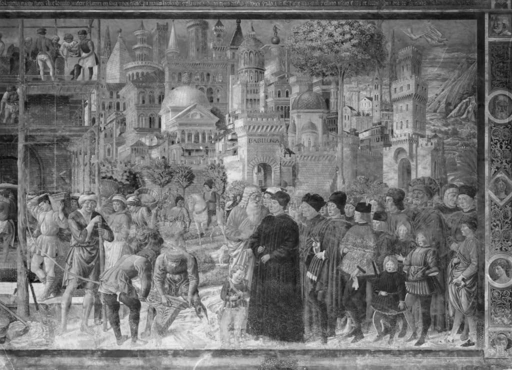 Lienzo de La Torre de Babel de Benozzo Gozzoli para transformar la atmósfera de tu casa 5