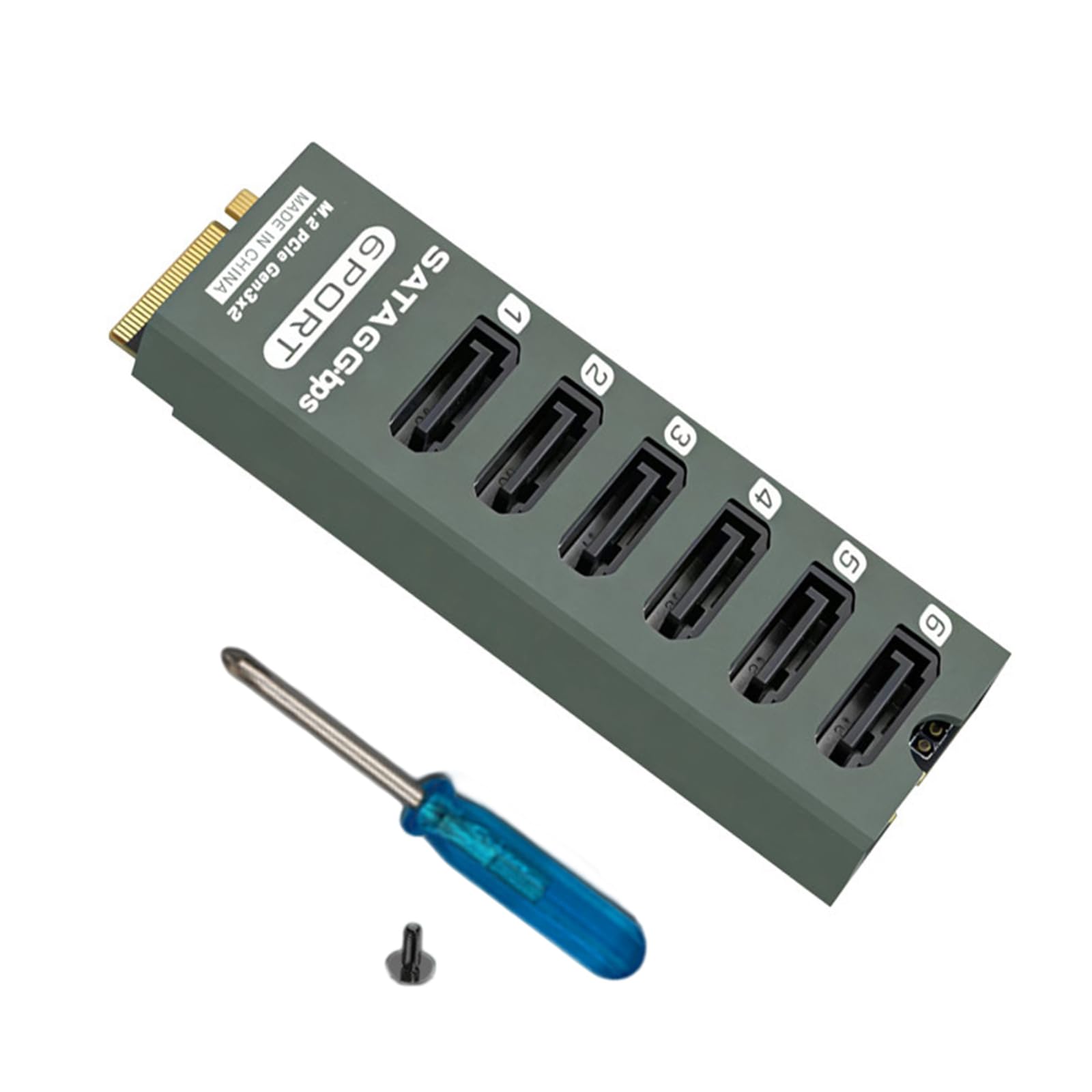 Scheda Adattatore SATA6G a 6 Porte 6 Porte per sistemi Multipli con Larghezza Banda 16 Gbps migliora la capacità archiviazione