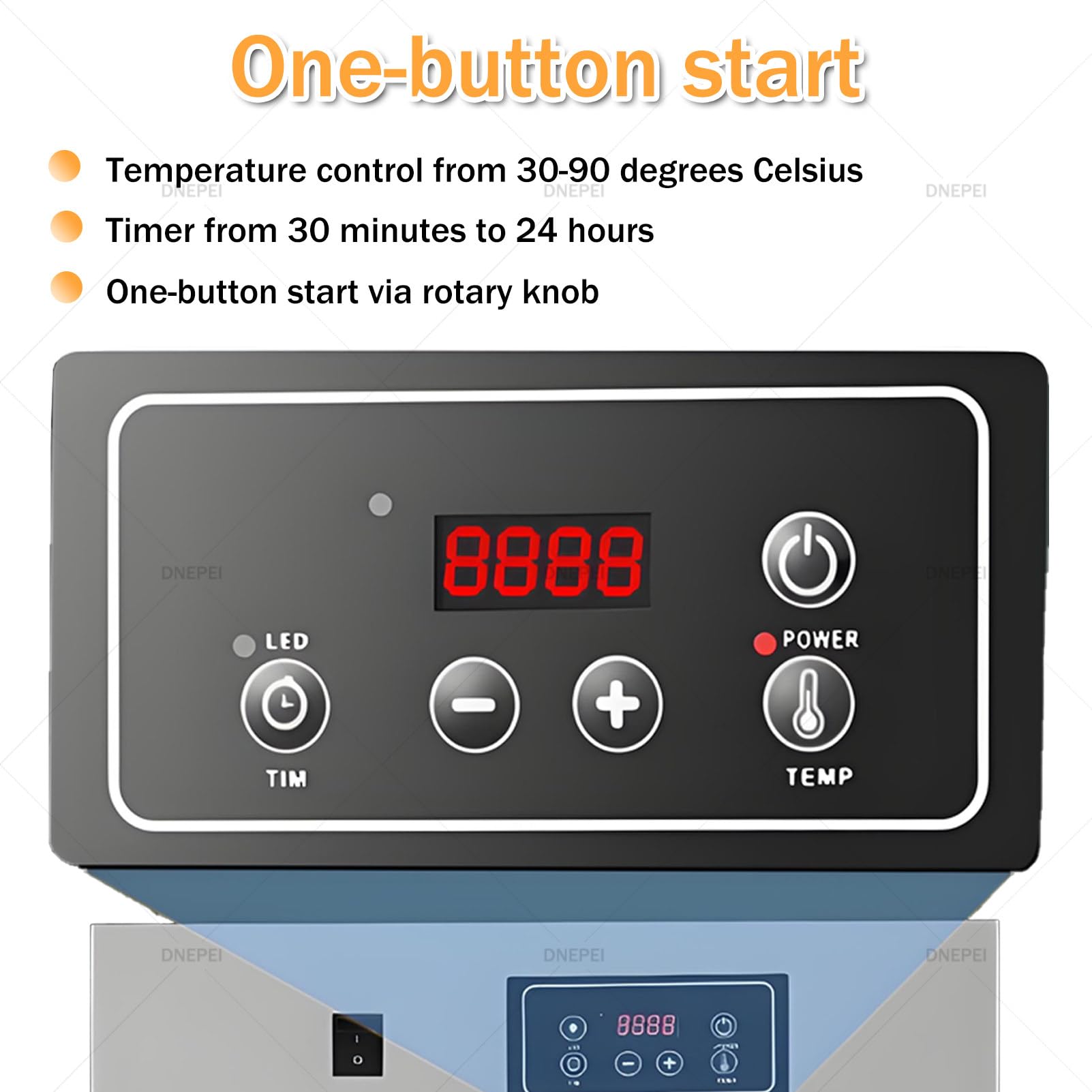 Essiccatore per Carne Commerciale ad Alta Potenza da 1000 W, essiccatore Alimentare Rotante a 360° con Timer Digitale, Essiccazione Rapida per Salsicce, Pancetta, Carne secca 15kg