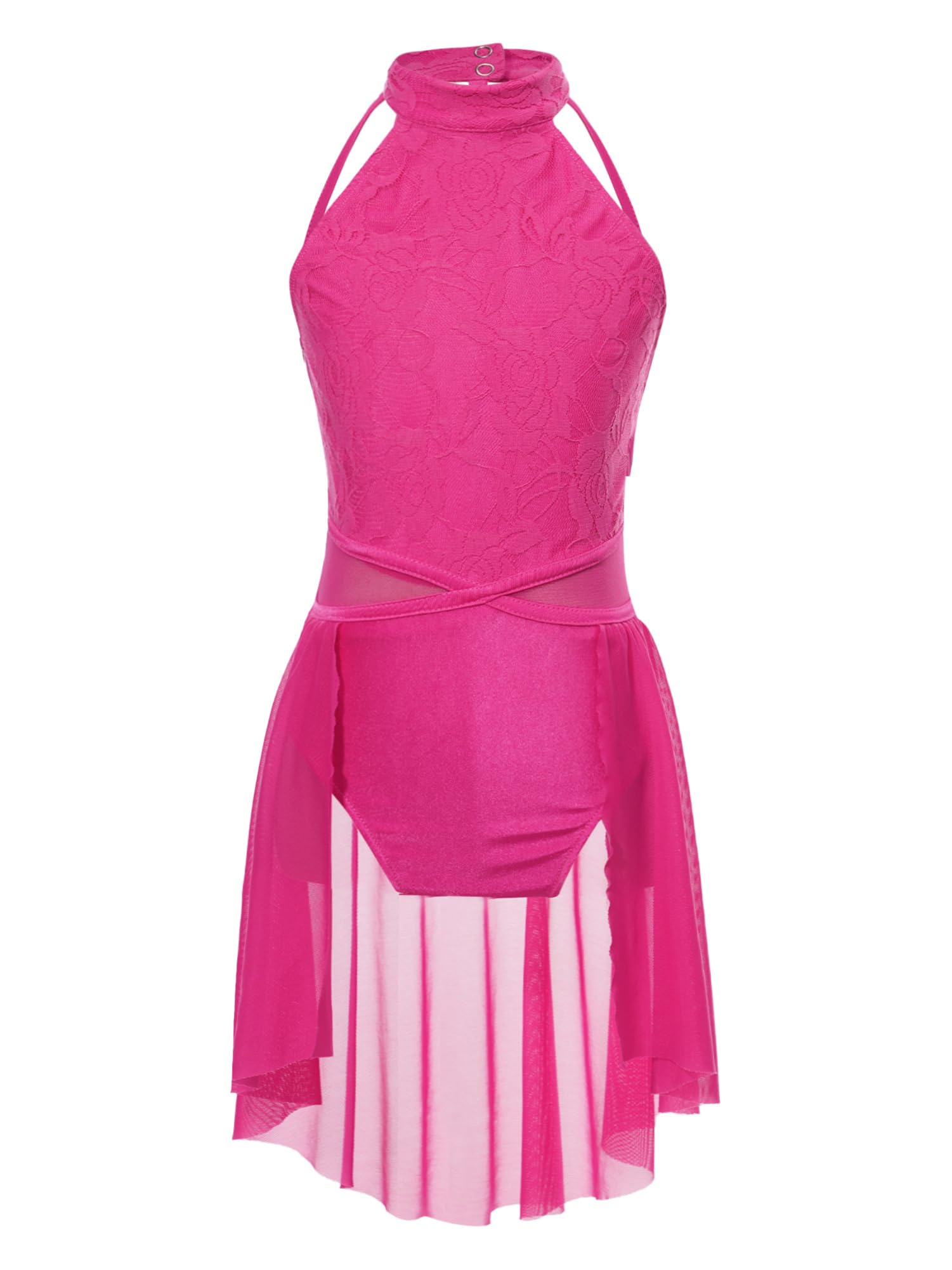 IEFIEL Maillot Patinaje Artistico Niña Vestido Brillante de Danza Ballet Leotardo Gimnasia Ritmica Maillot Ballet de sin Manga Disfraz de Bailarina — view 20
