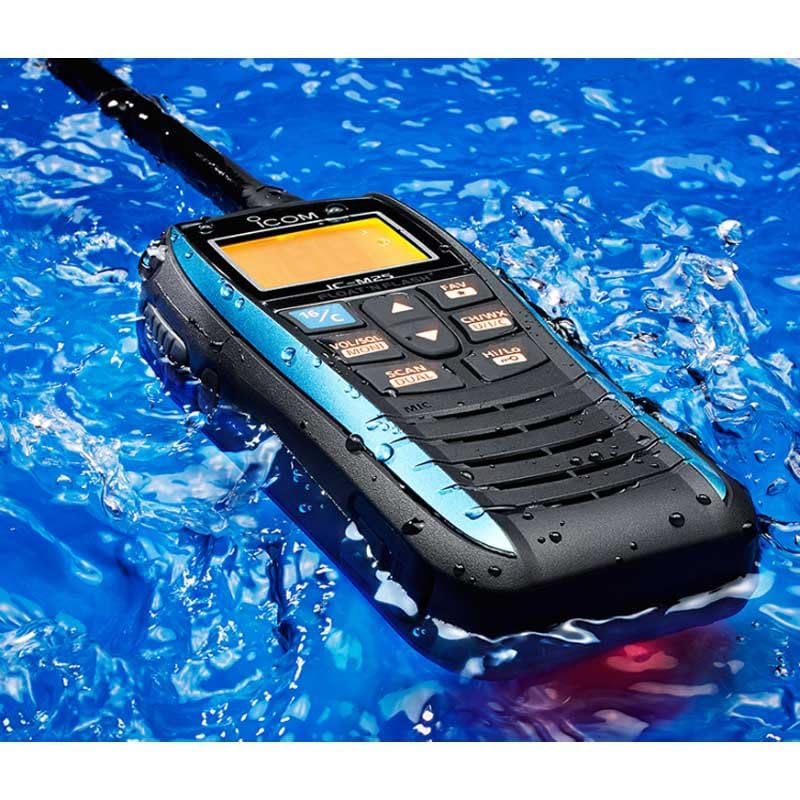 IC-M25 Euro Azul EMISORA PORTÁTIL Marina VHF IPX7-5W,