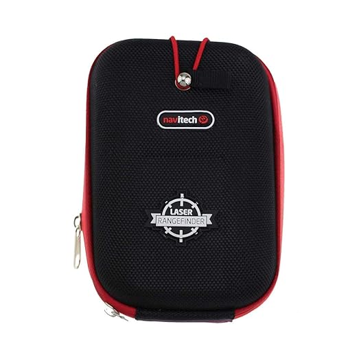 Navitech Black EVA Rangefinder Hard Case/Cover with Carabiner Clip Compatible with The Bushnell Trophy 4 x 850-Yard Rangefinder/Bushnell Trophy Xtreme Laser Rangefinder