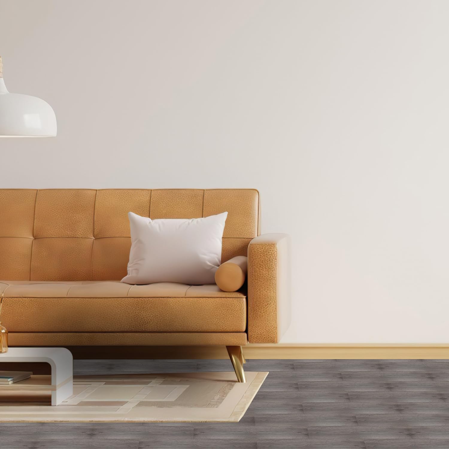 PVC Bodenbelag Vinylboden Selbstklebend, 91.5 cm x 15.2 cm x 1.5 mm, 5 m²/ 35 Fliesen Selbstklebende Vinyl-Fliesen wasserdicht, Holzoptik, für Küche, Badezimmer, Night Oak