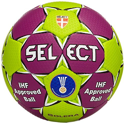 Select Solera - Pelota de balonmano, Morado/Verde, 2