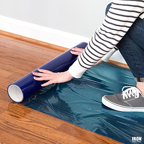 InvisiShield Hardwood Floor Protector Film - 24 inch x 200 Foot Adhesive Plastic Floor Protection Film