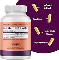 Vista 3 de BESTVITE Ácido alfa lipoico 300 mg por cápsula (240 cápsulas) (120 x 2) sin estearato - Sin agentes de flujo - Sin OMG - Sin gluten