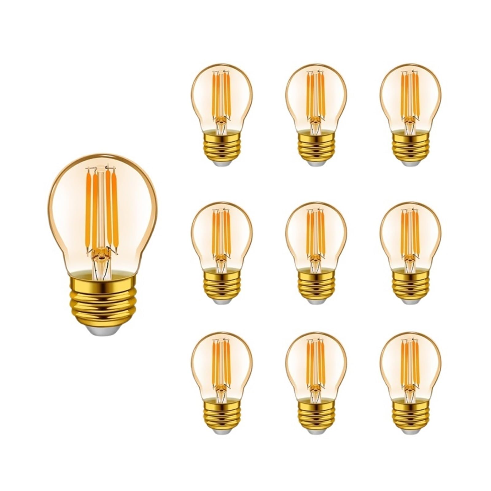 JrEam LED-Glühbirne G45 Mini Globe 4W 6W E27 Dimmbare Vintage-Lampe 2700K Warmweiß(10PCS_E27 220V_NO_4W)