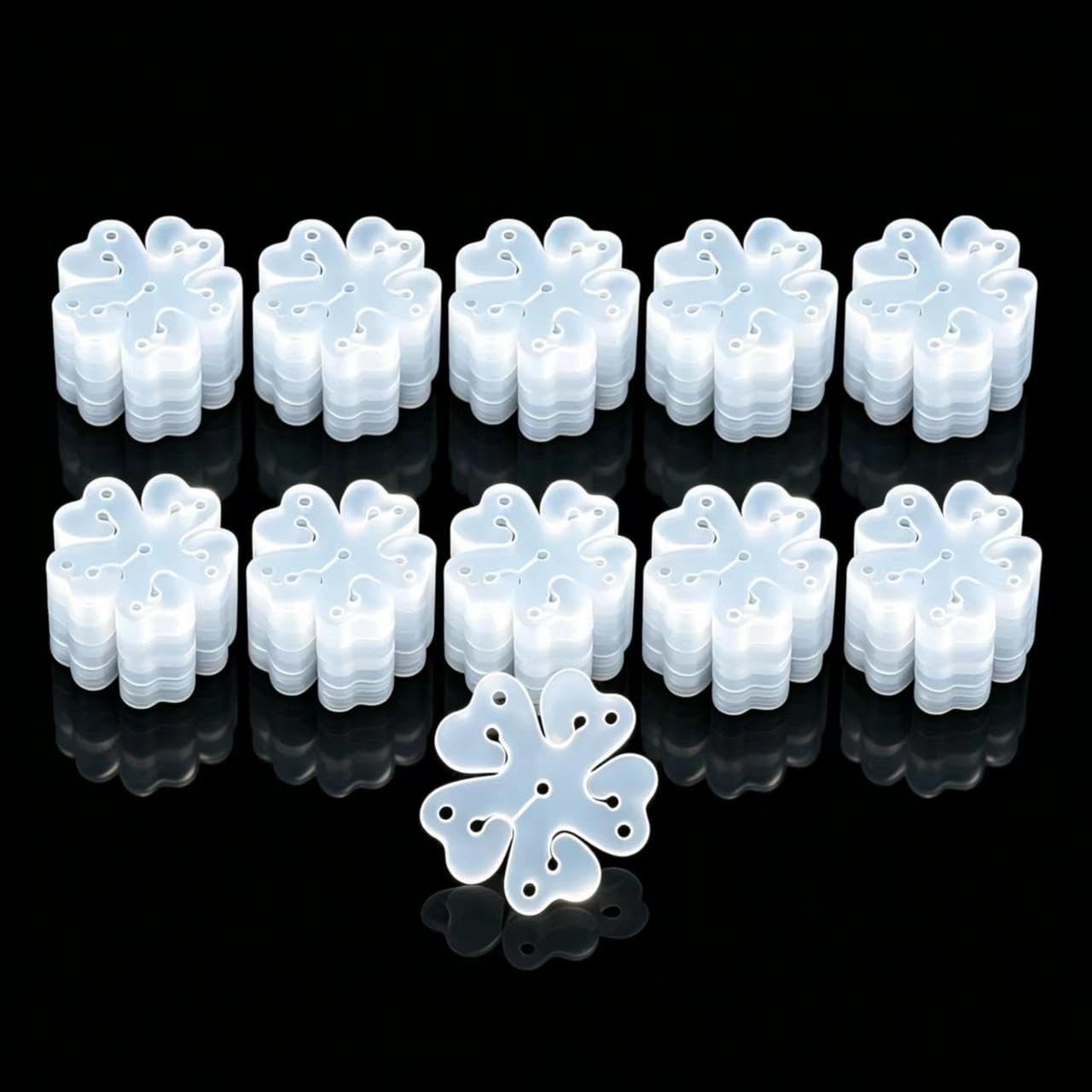100 Pcs Balloon Arch Clips, Flower Shape Balloon Clips for Arch, Reusable Balloon Clips, Balloons Tie Tool for Wedding, Birthday Party Decorations