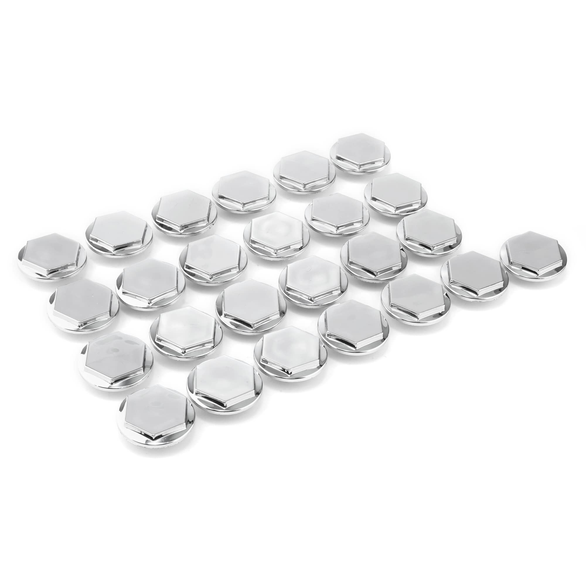 RTRHINOTUNING 50PCS Wheel Rim Lip Rivets Nuts of 27.3mm/1.07in Hole Replacement Plastic Chrome Silver Rivets