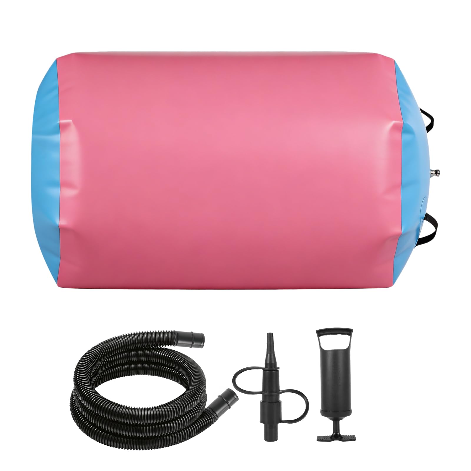 Air Rolle für Turnen und Gymnastik, Aufblasbarer Tumbling Barrel & Balance Trainer mit Pumpe, Tumbling Matte für Rückwärtssalto, Yoga, Cheerleading Training zu Hause Outdoor Fitness