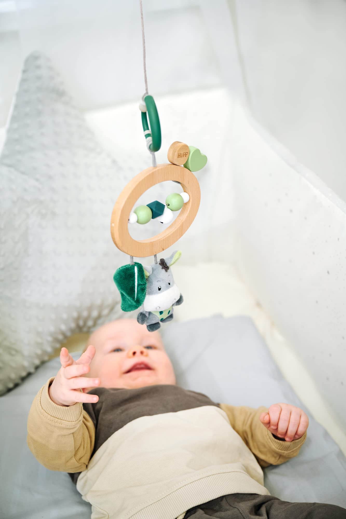 Eichhorn - Hipp - Mobile de Poussette - Jouet d'Eveil pour Bébé - Bois et Silicone - Dès 3 Mois - 100005880