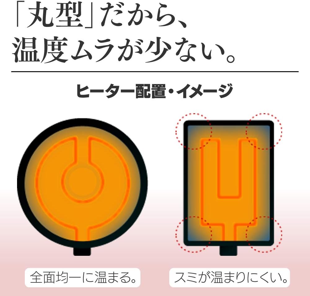 アイリスオーヤマ ホットプレート ガラス 温度調節 着脱式 丸型 IHP-C320-B