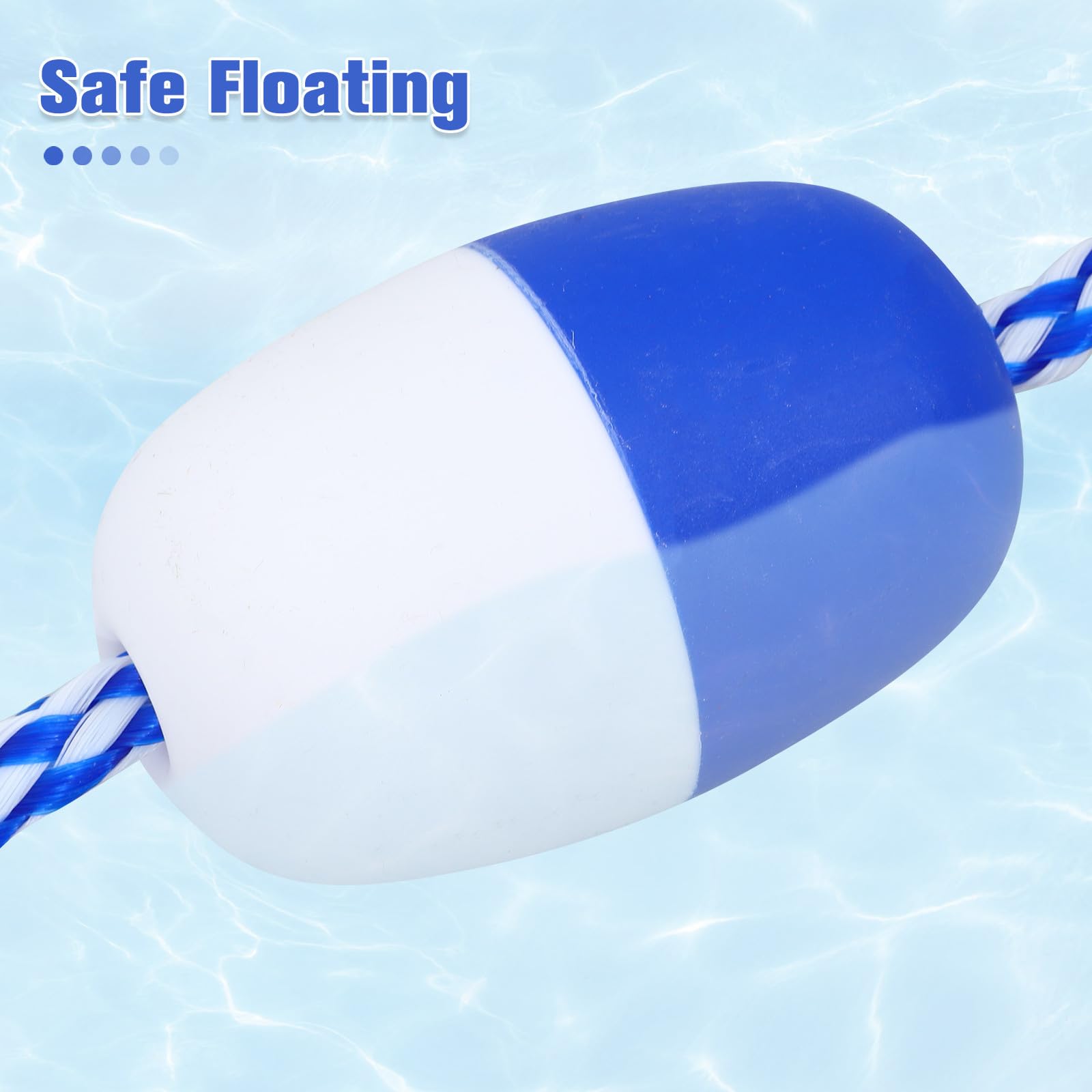 LALAFINA Sicherheitstrennseil Schwimmendes Seil 6 Meter mit Schwimmkörpern aus Langlebigem Material für Schwimmbäder Sommerfest und Pool Schwimmzubehör