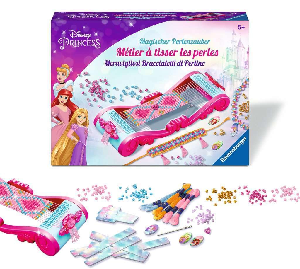 Ravensburger 23540 - Telar de perlas de Disney Princesses - Ocio creativo - Creación de joyas - a partir de 5 años
