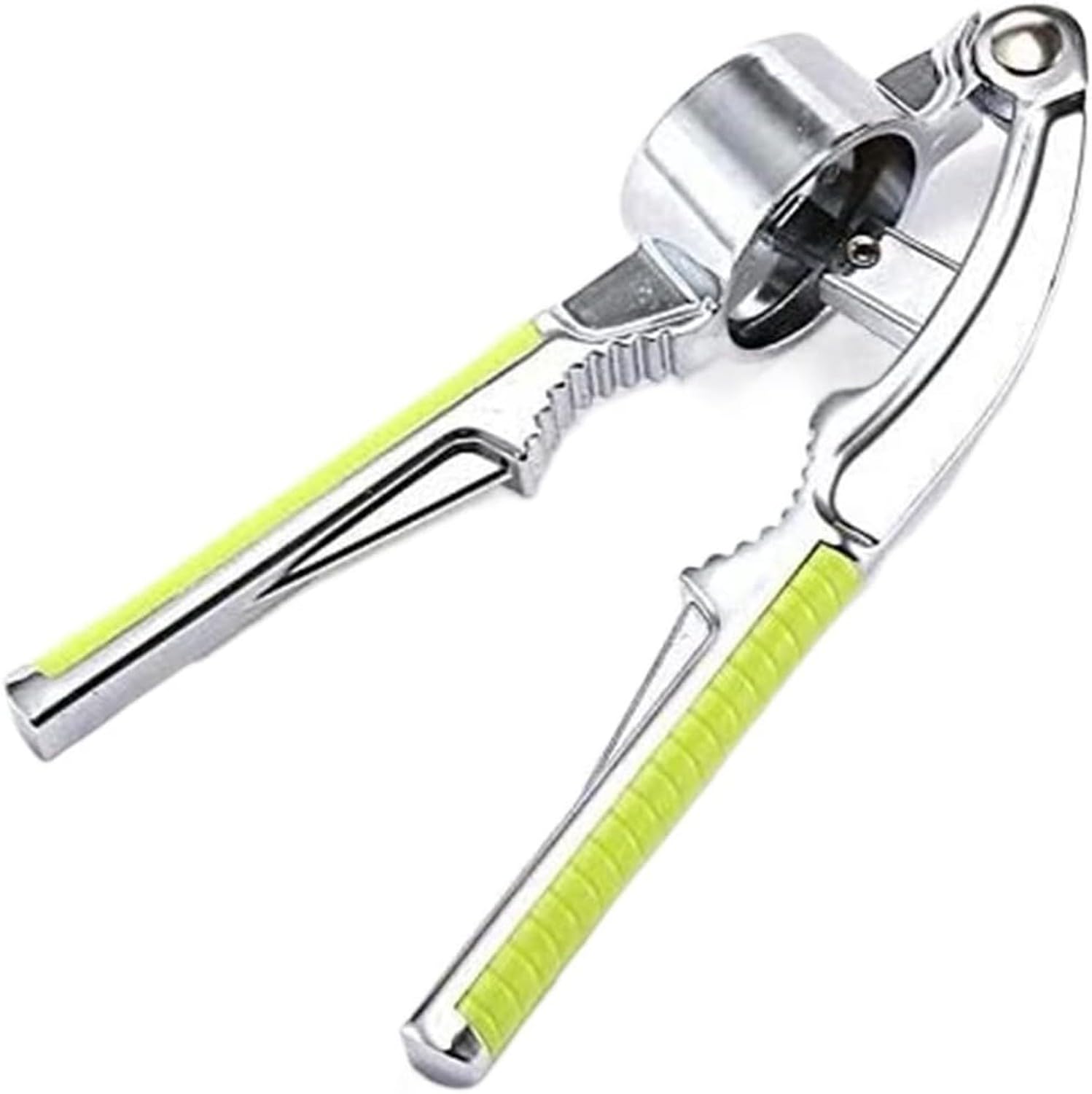 WOMGKDA Garlic Press Crusher, Ginger Mincer, Zinc Alloy Handheld Tool to Press and Smash Cloves and Ginger No Mess Stay Clean Kitchen Gadget, GREEN, 16 * 3.7cm