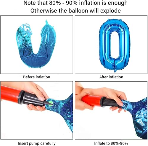 Miniatura 5 de Tema azul 71 para fiesta de cumpleaños de 71 años, pancarta azul de feliz cumpleaños, círculos azules, guirnalda de papel colgante triangular,