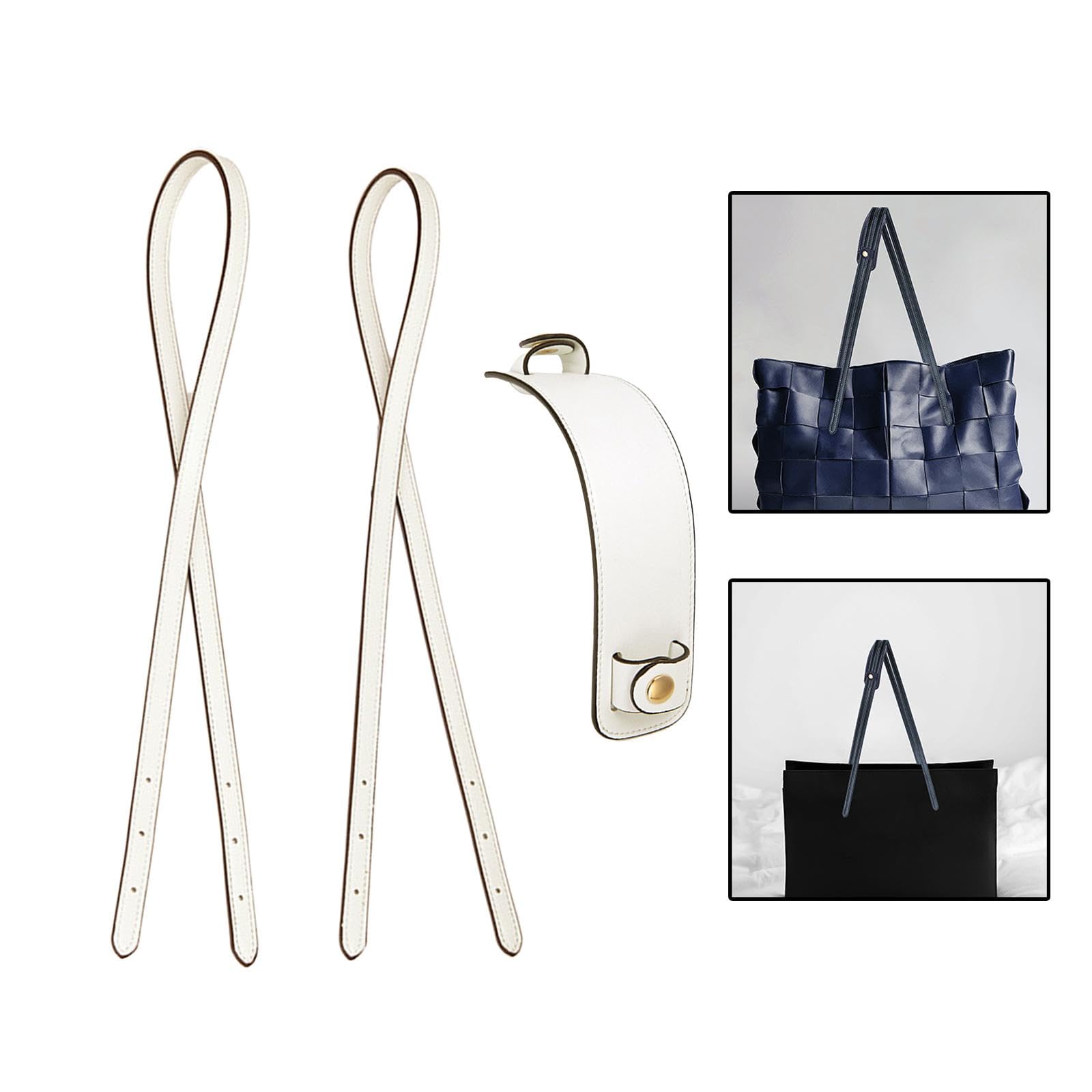 Shoulder Straps Bag Belts Replacement Handle Handbag Straps for Clutch Bag Handbag Tote, Beige White