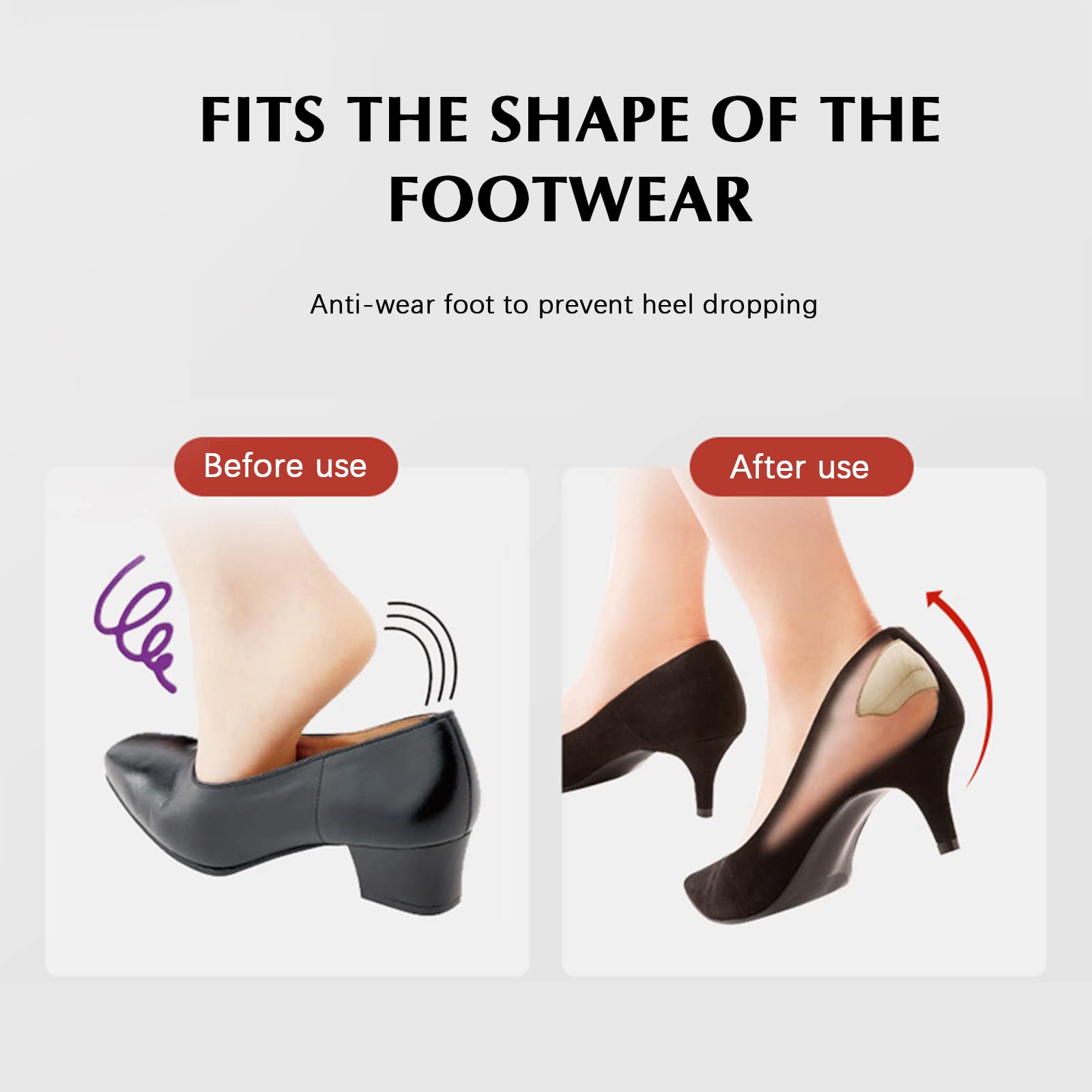 6 Pares Almohadillas para el talón, protección para el talón Autoadhesivas, Protector para El Cuidado de Los Pies para zapatos adecuado para hombres y mujeres