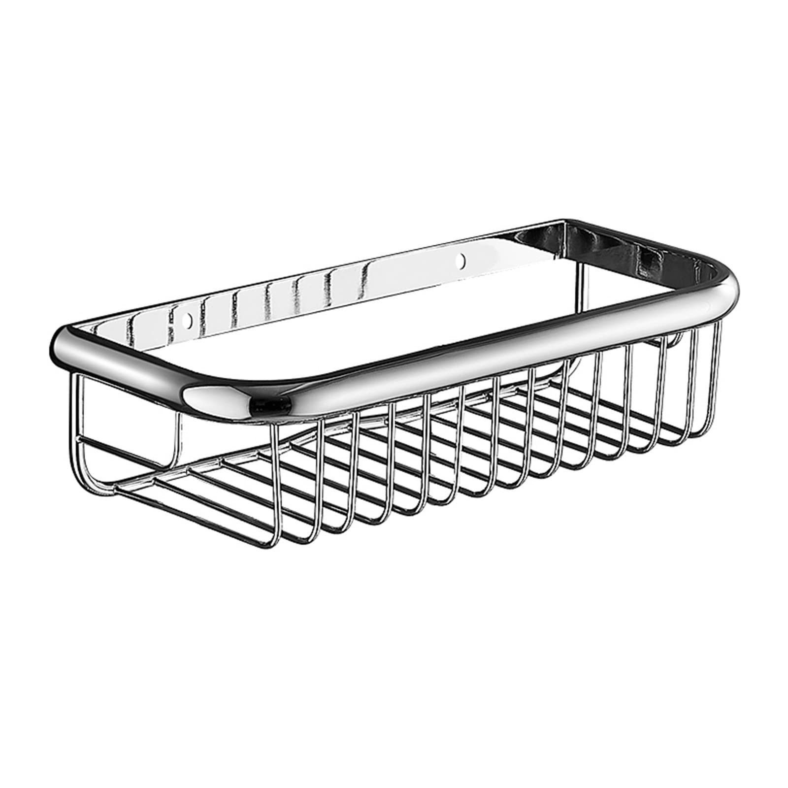 ZTIMEEBL Shower Caddy Adhesive Storage Anti Rust Basket Wall Mount No Drilling Full Copper for Toilet Kitchen Chrome
