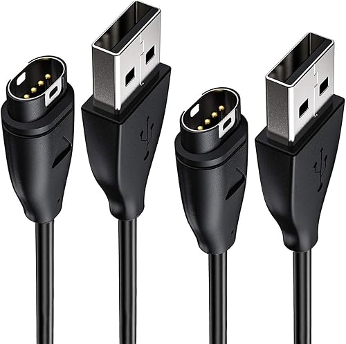 Garmin Fenix 6 6S 6X Pro Sapphire Charger 2Pack, Ankey cable cargador para Garmin Fenix 5 5S 5X Plus, Forerunner 935 945 45 45S 245, Approach S10