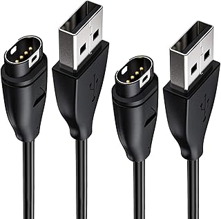 Garmin Fenix 6 6S 6X Pro Sapphire Charger 2Pack, Ankey Charger Cable for Garmin Fenix 5 5S 5X Plus, Forerunner 935 945 45 45S 245, Approach S10 S40 S60 X10, Quatix 5 Sapphire, Vivoactive 3 4 4S