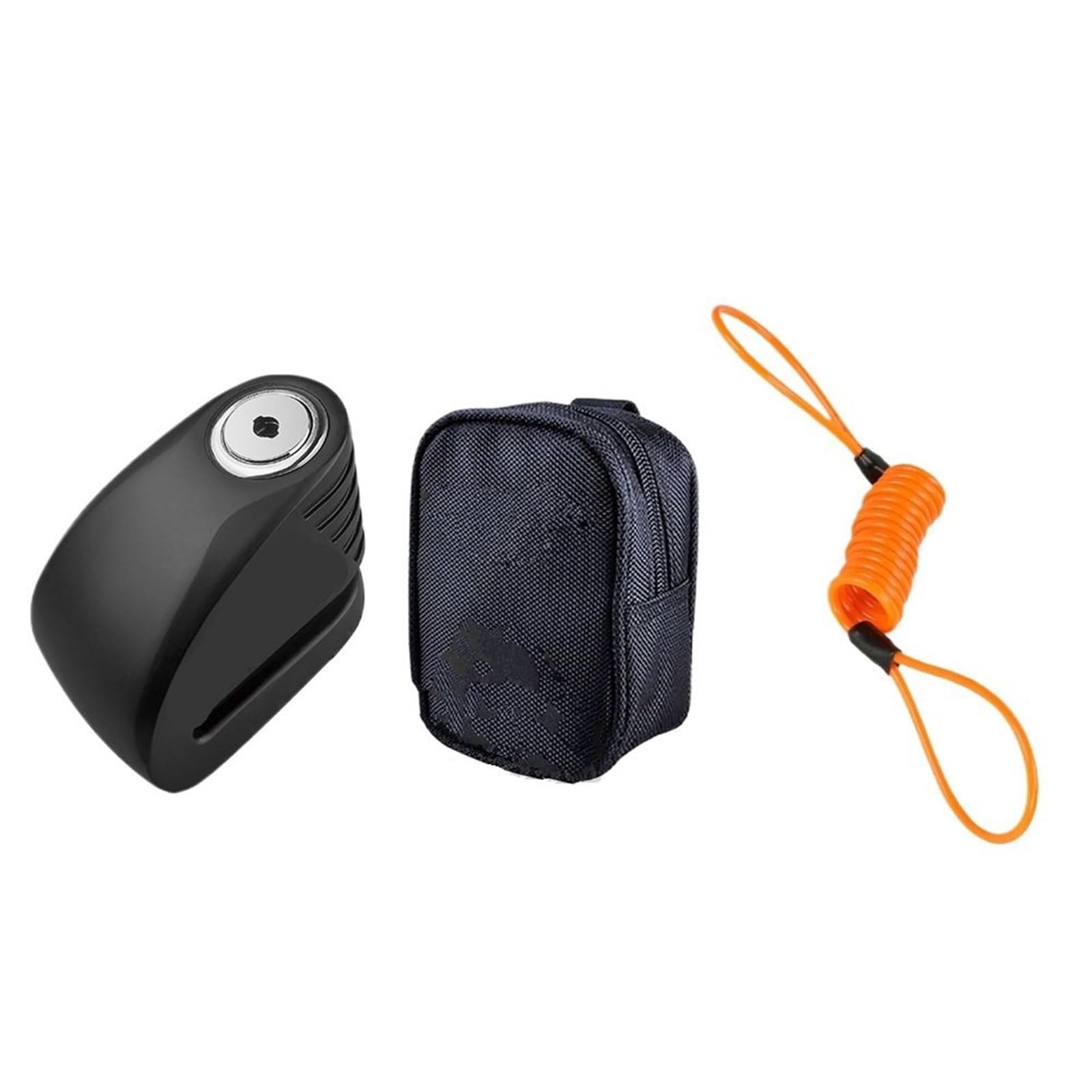Arupmn Alloy Bk E Set Chain Lock Motorcycle Lock Scooter Disc Waterproof Alarm Locks Motorcycle Handlebar Lock(Alloy Bk E Set)