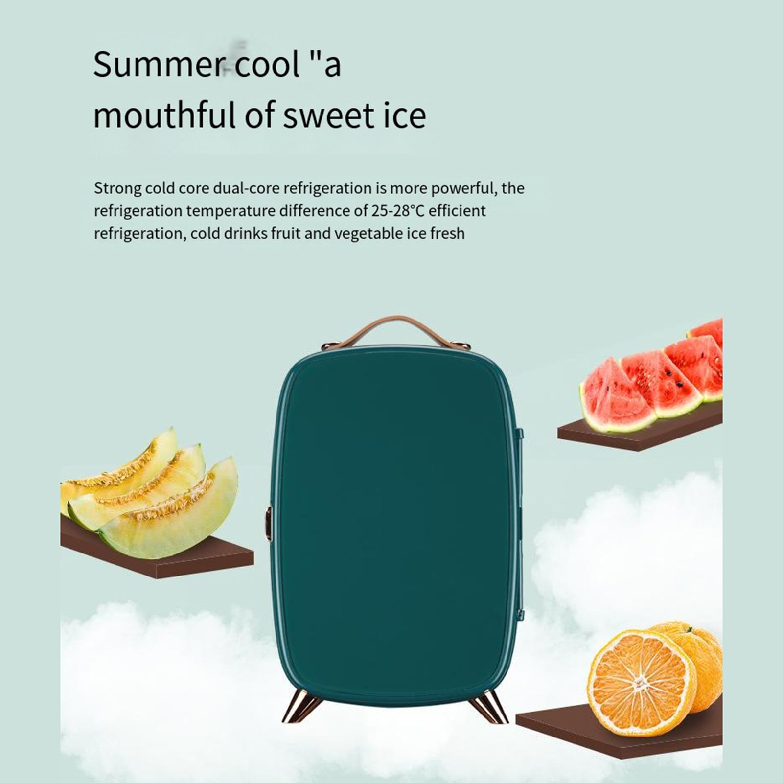 Mini refrigerador para cosméticos de 6L, refrigeración eléctrica de una sola puerta, mascarilla para mantener la refrigeración, bebidas para uso doméstico, dormitorio y coche,A