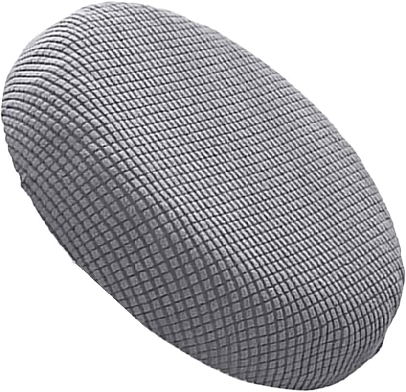 Zalati Hockerbezug Rund - Rutschfester Stretchbezug Für Barhocker 30-34 Cm