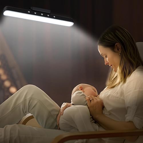 Miniatura 9 de ZMinghtx Rechargeable Light Bar,60LED 5W Wireless Dimmable Touch Bunk Bed Light,3 Color Temperatures 3000mAh Battery Operated Magnetic Under Cabinet